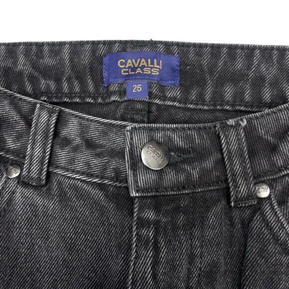 Cavalli Class By Roberto Cavalli High Rise Straight Cropped Jean 25 - Picture 3 of 6
